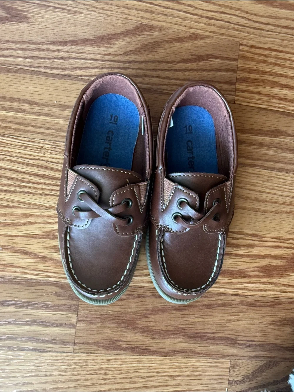 Carter's Brown Boys Moccasin Boat Shoes
